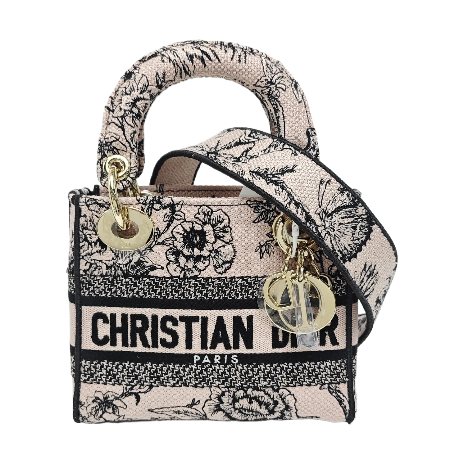 Authenticated pre-owned  Lady Dior Mini Canvas Pink - Tote Bag at Looply