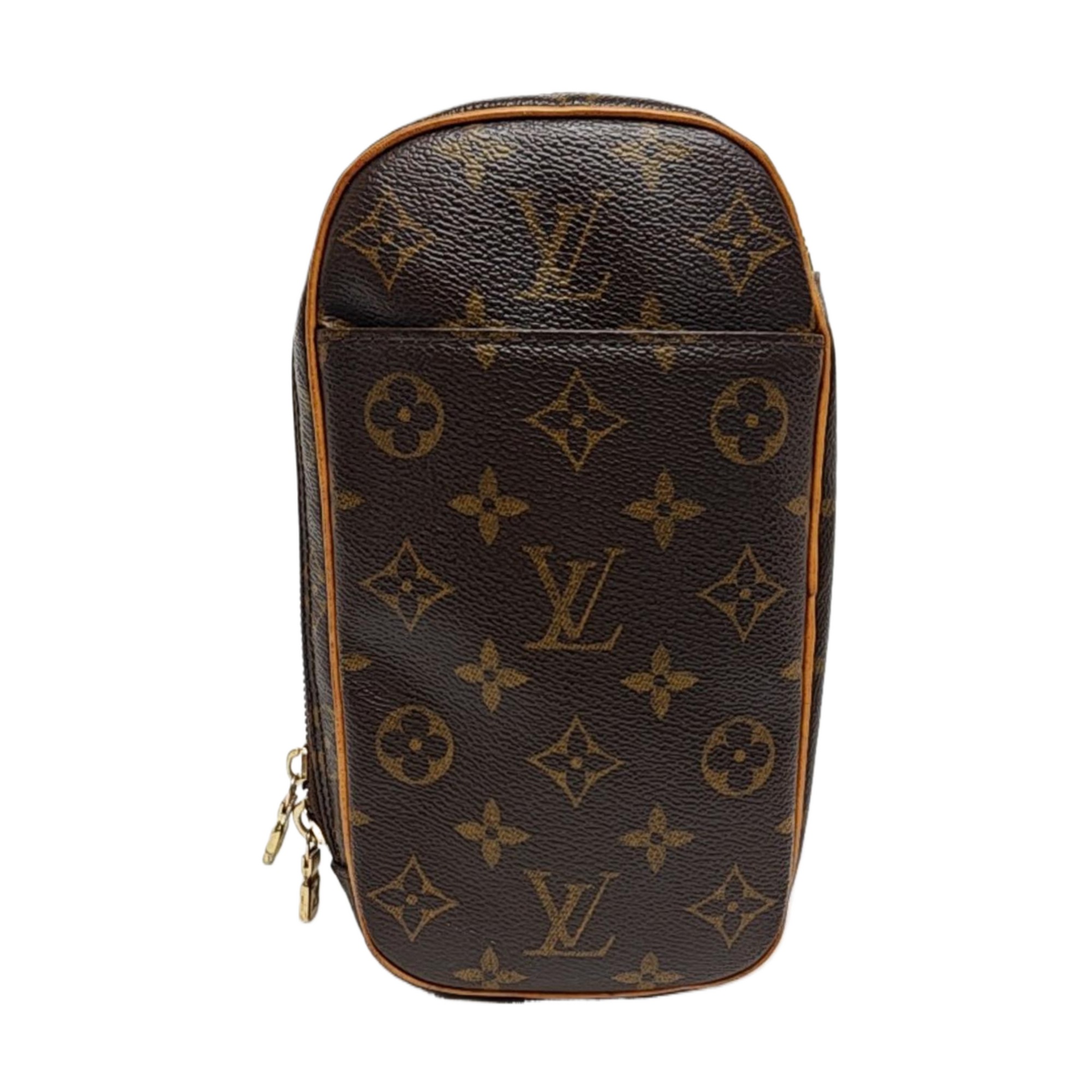 GANGE Monogram Coated Canvas Brown