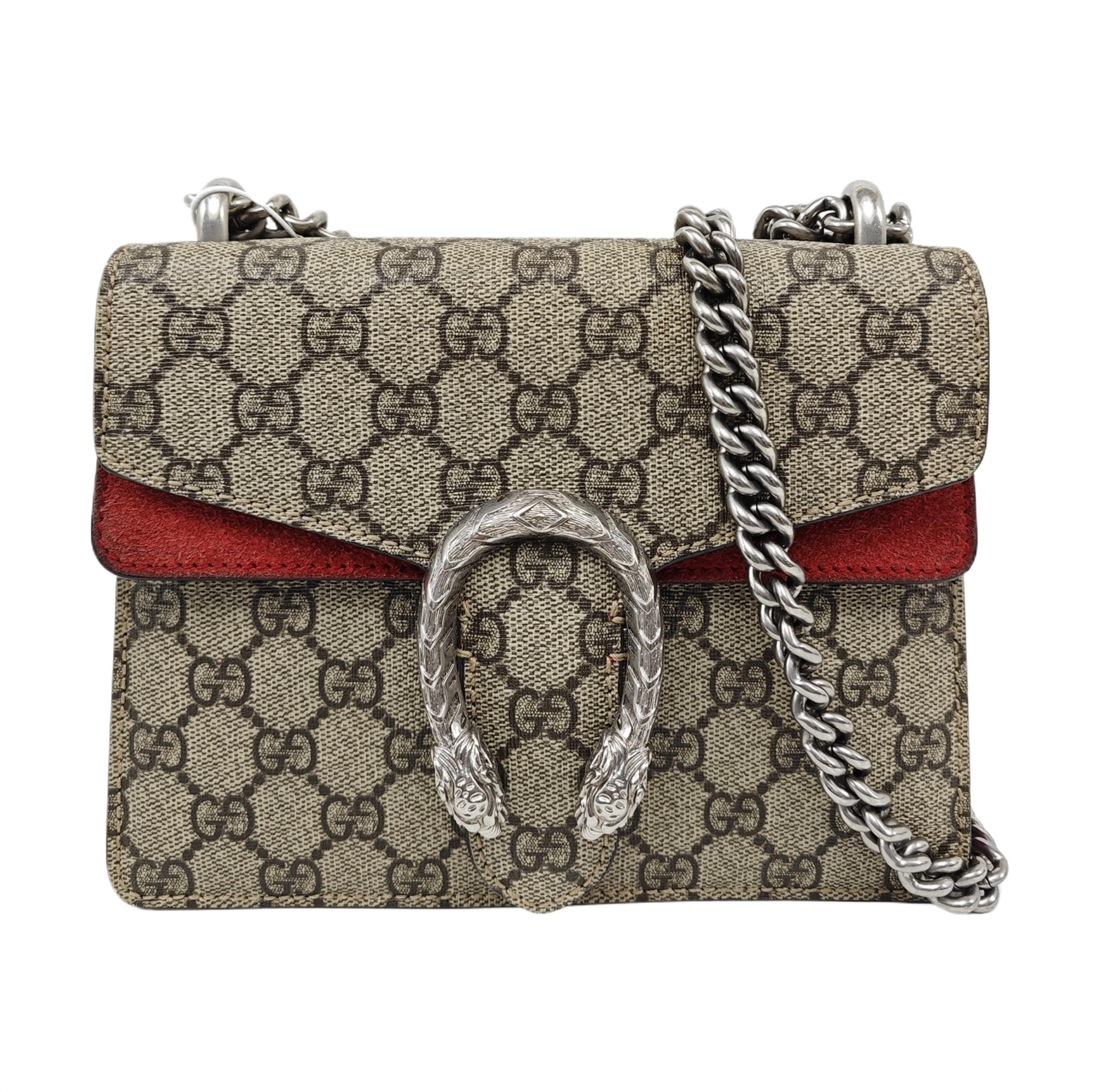 Dionysus Mini Monogram Coated Canvas Beige