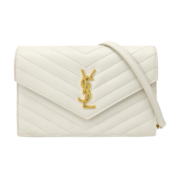 MONOGRAM WOC Chevron Calfskin White