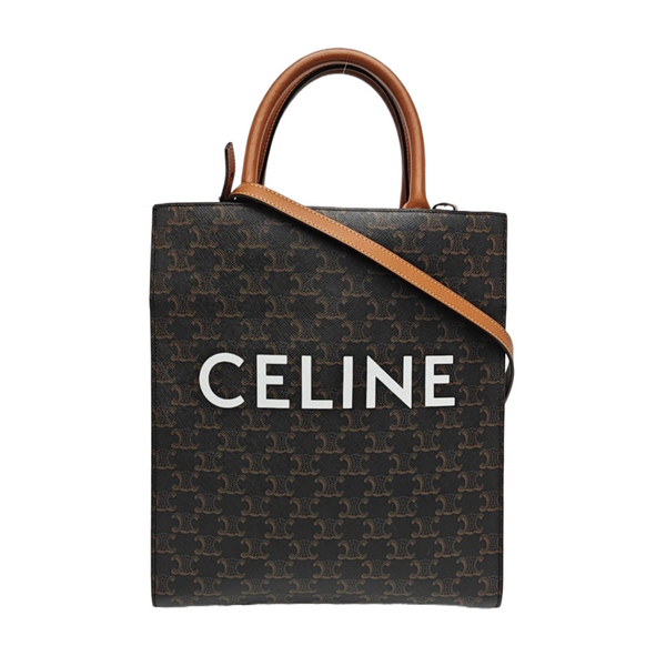 CABAS CELINE Small Coated Canvas Brown