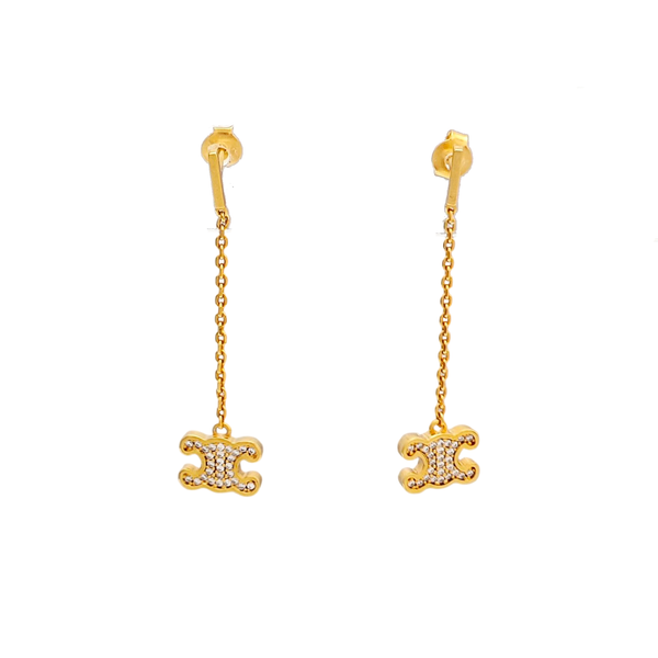 Metal Gold Stud Earrings