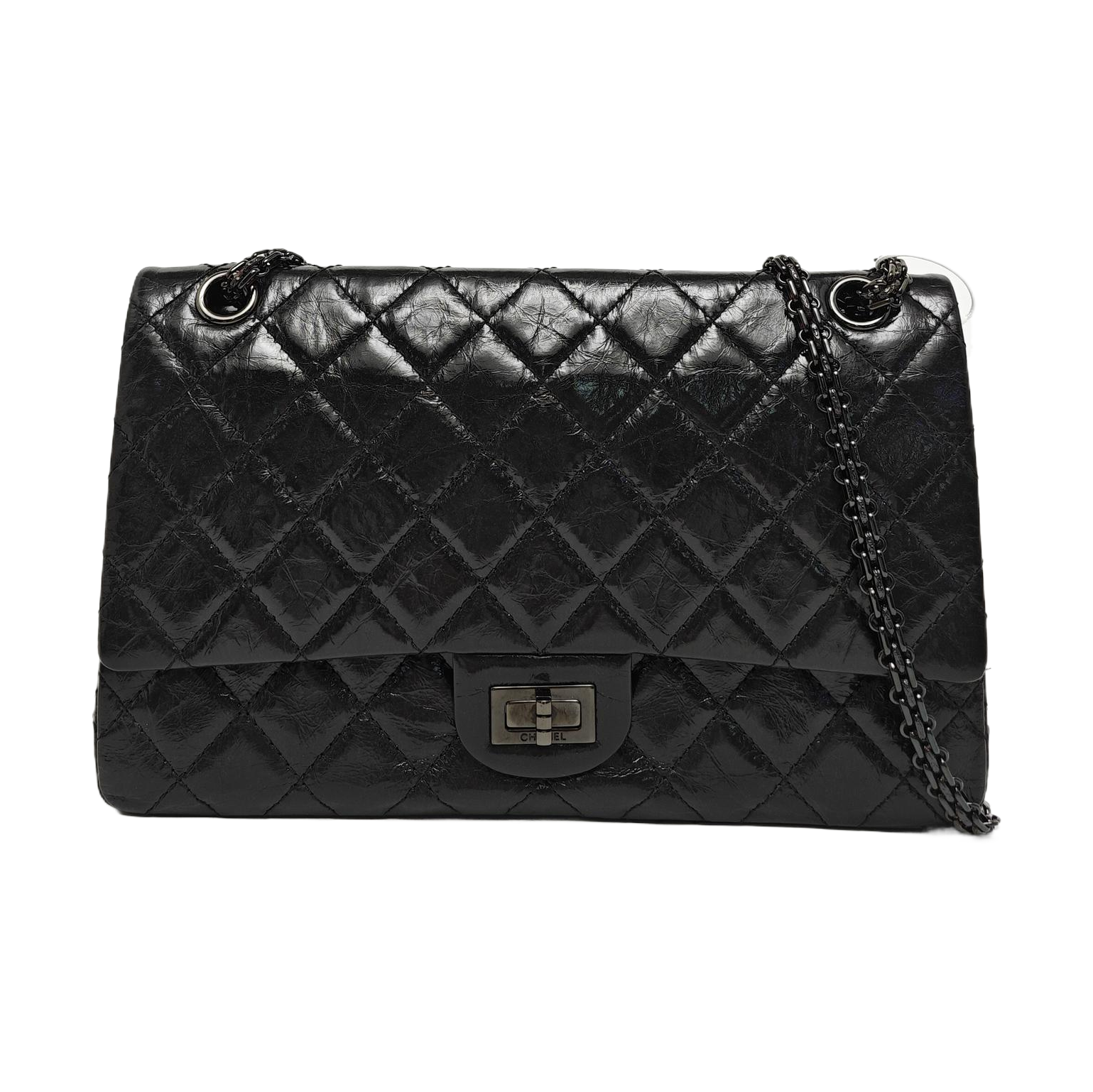 2.55 227 Quilted Calfskin Black