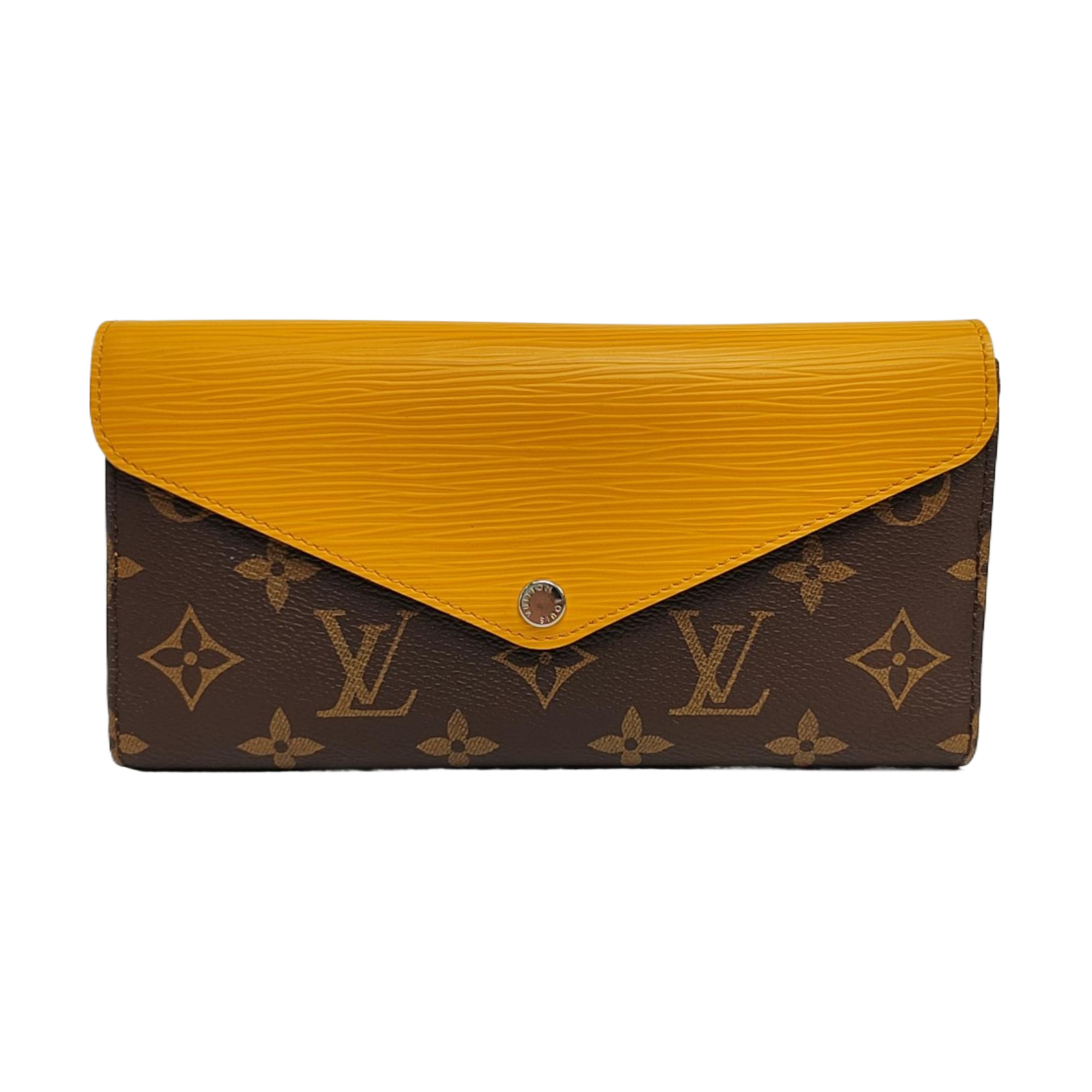 MARIE LOU Monogram Coated Canvas Brown Wallet