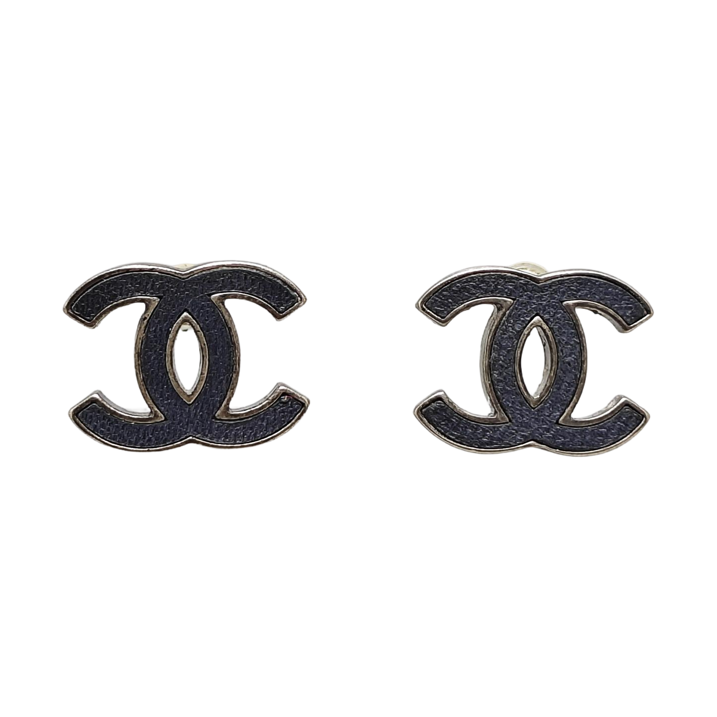 Metal Blue Stud Earrings