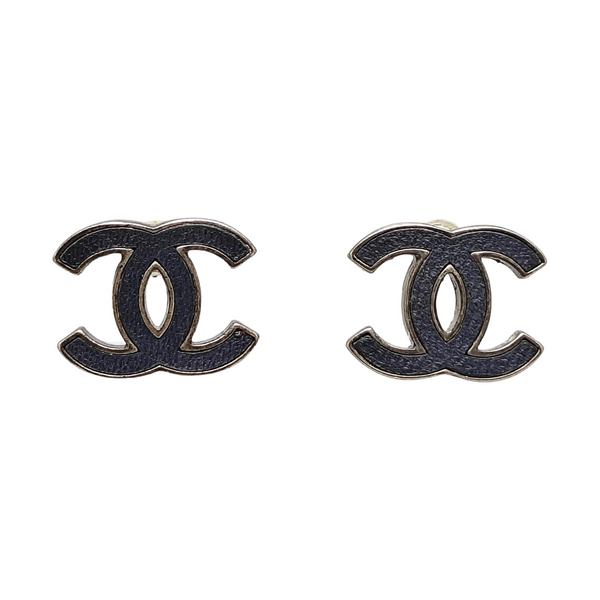 Metal Blue Stud Earrings