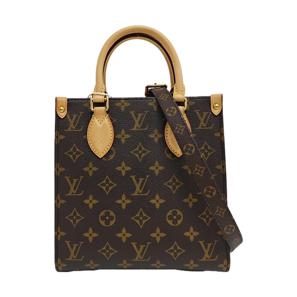 SAC PLAT BB Monogram Coated Canvas Brown