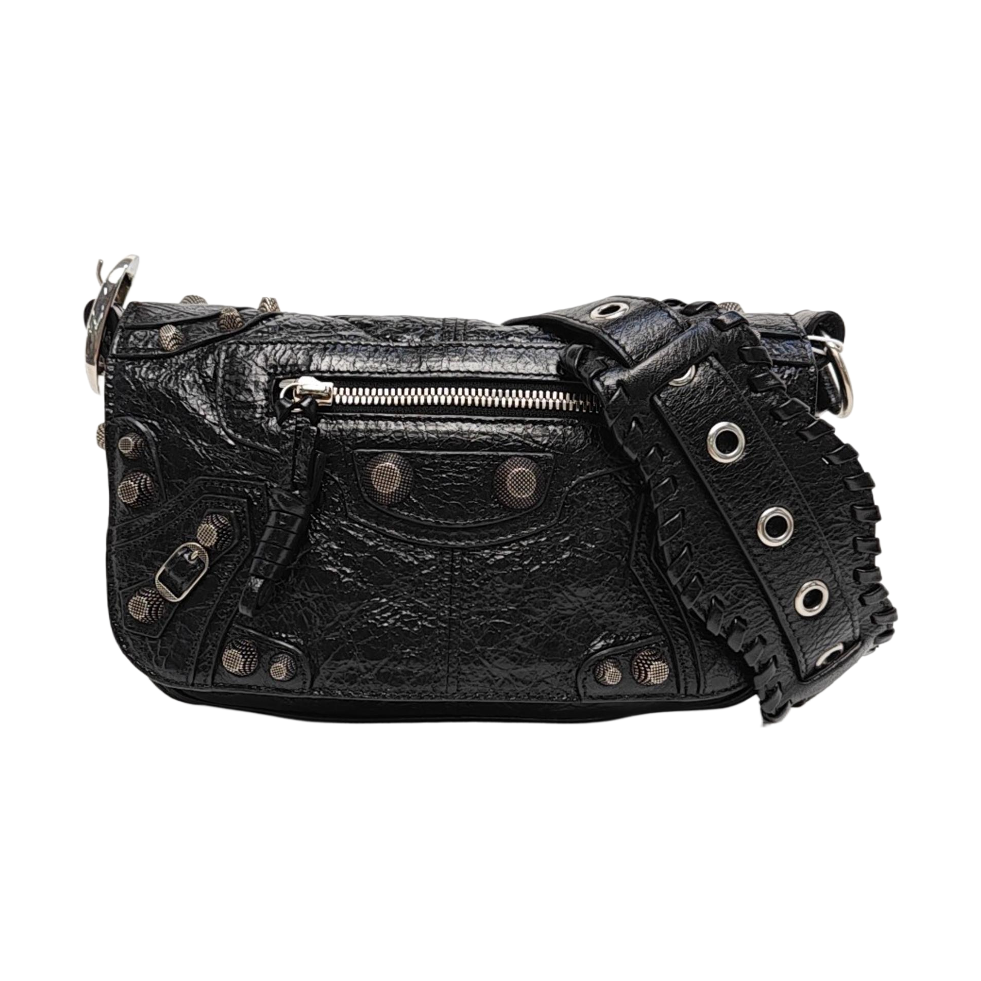 Calfskin Shoulder Bag Black