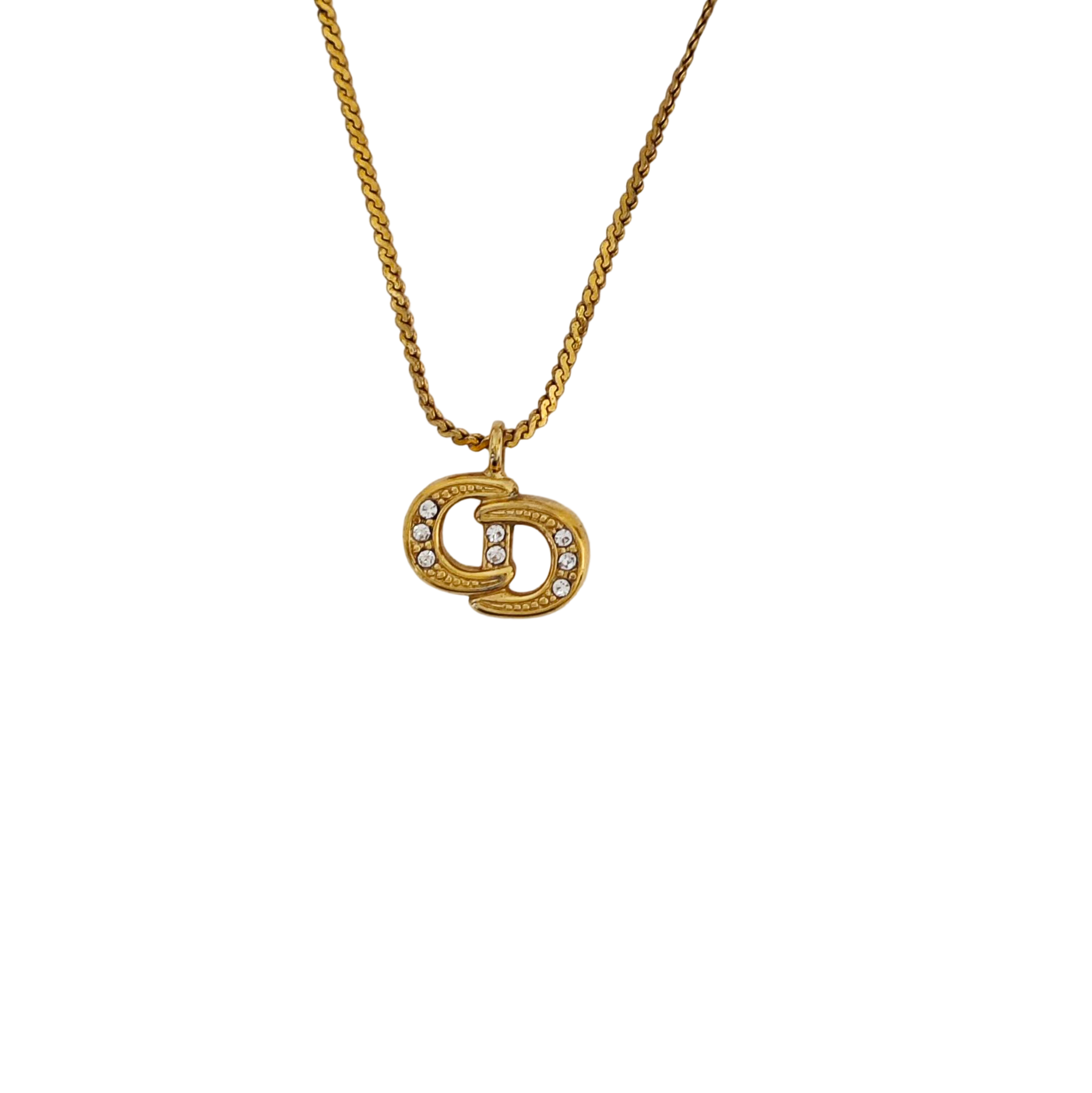 Petit CD Metal Gold Necklace