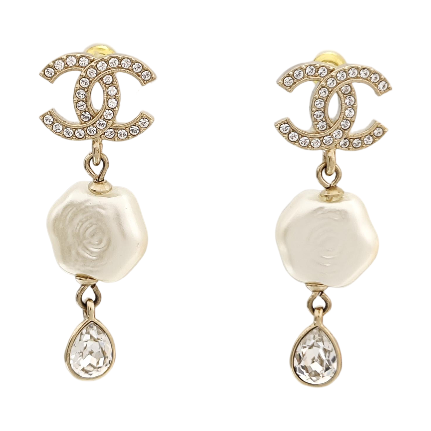 Faux Pearl White Stud Earrings