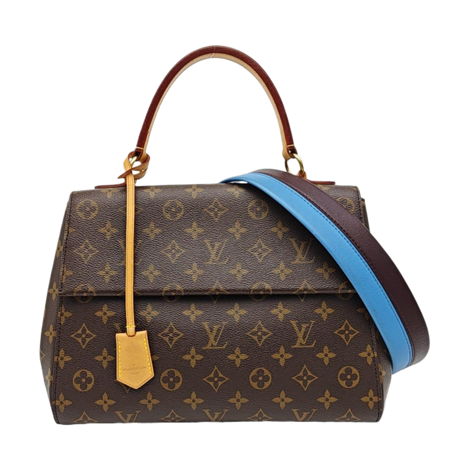 CLUNY MM Monogram Coated Canvas Brown