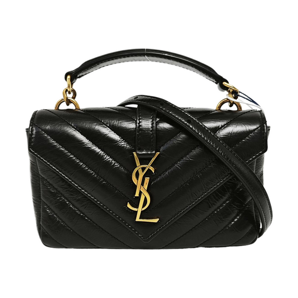ENVELOPE Small Chevron Calfskin Black