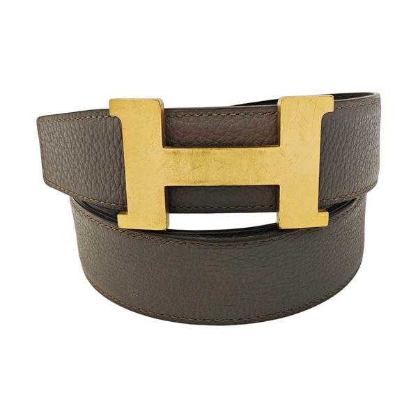 Leather Belt Gray