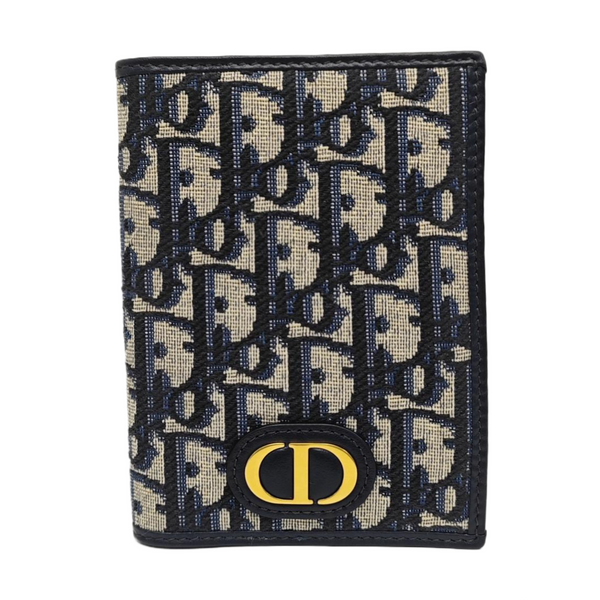 30 Montaigne Canvas Blue Wallet