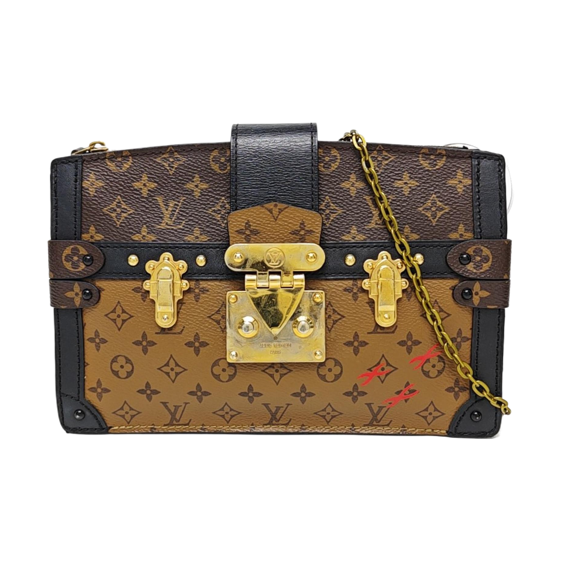 TRUNK Monogram Coated Canvas Brown