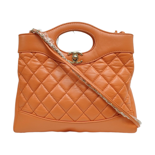 CHANEL 31 Mini Quilted Calfskin Orange