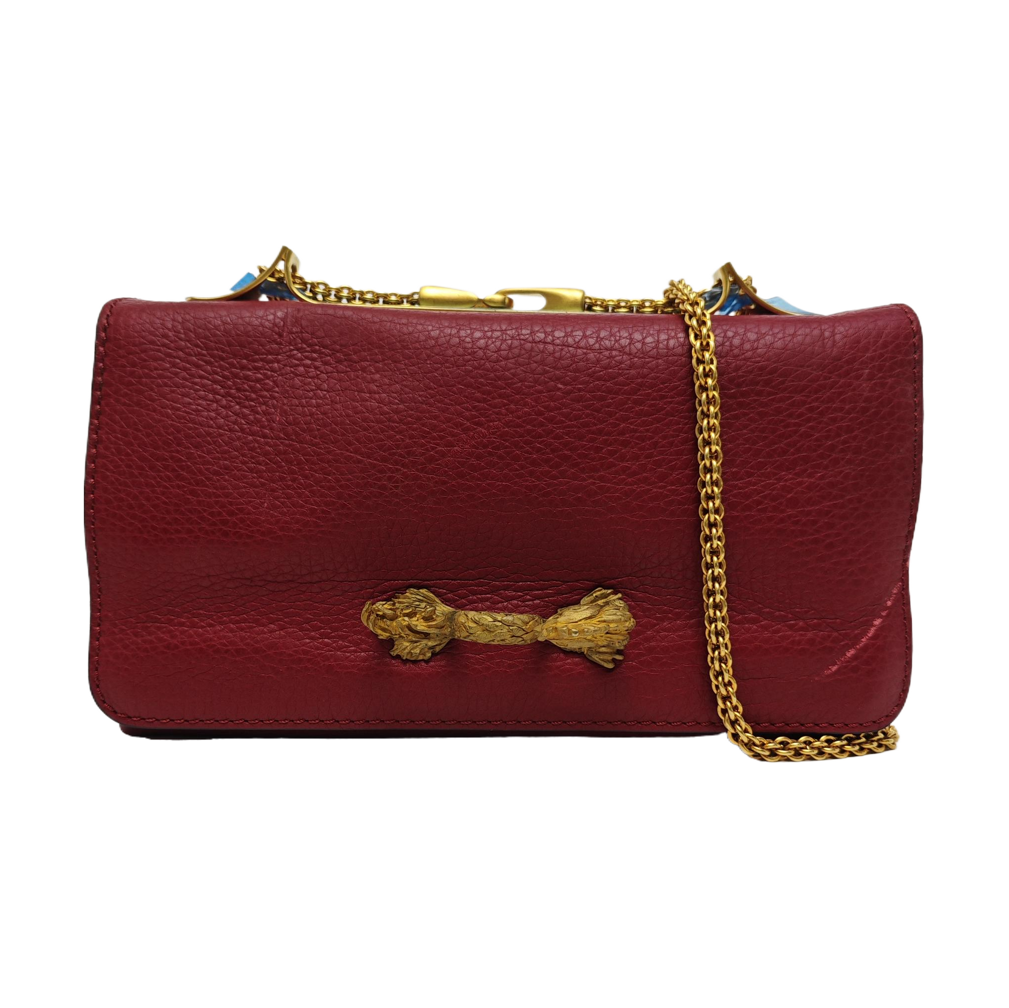 Calfskin Crossbody Bag Red