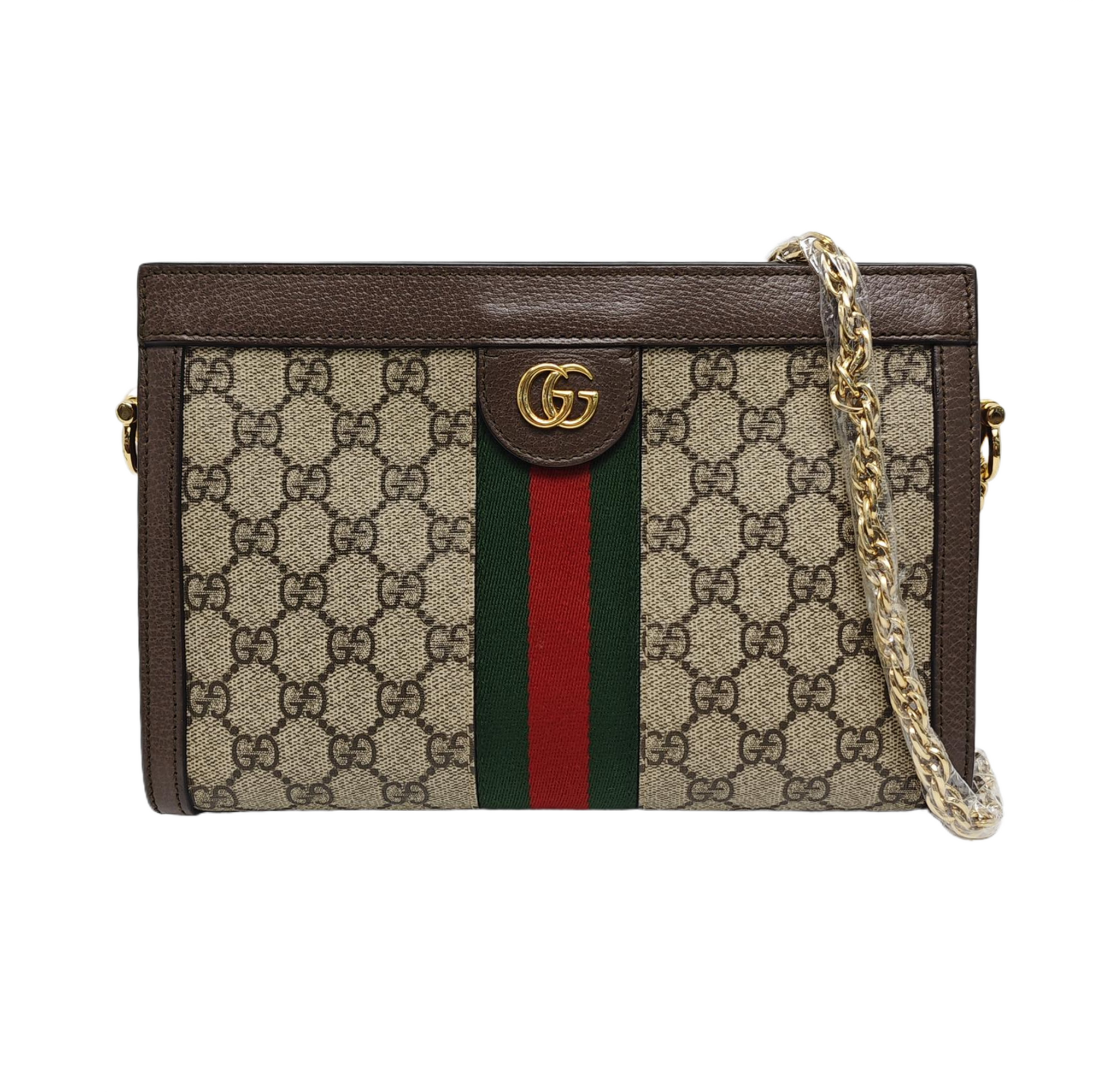 Ophidia Small Monogram Coated Canvas Beige