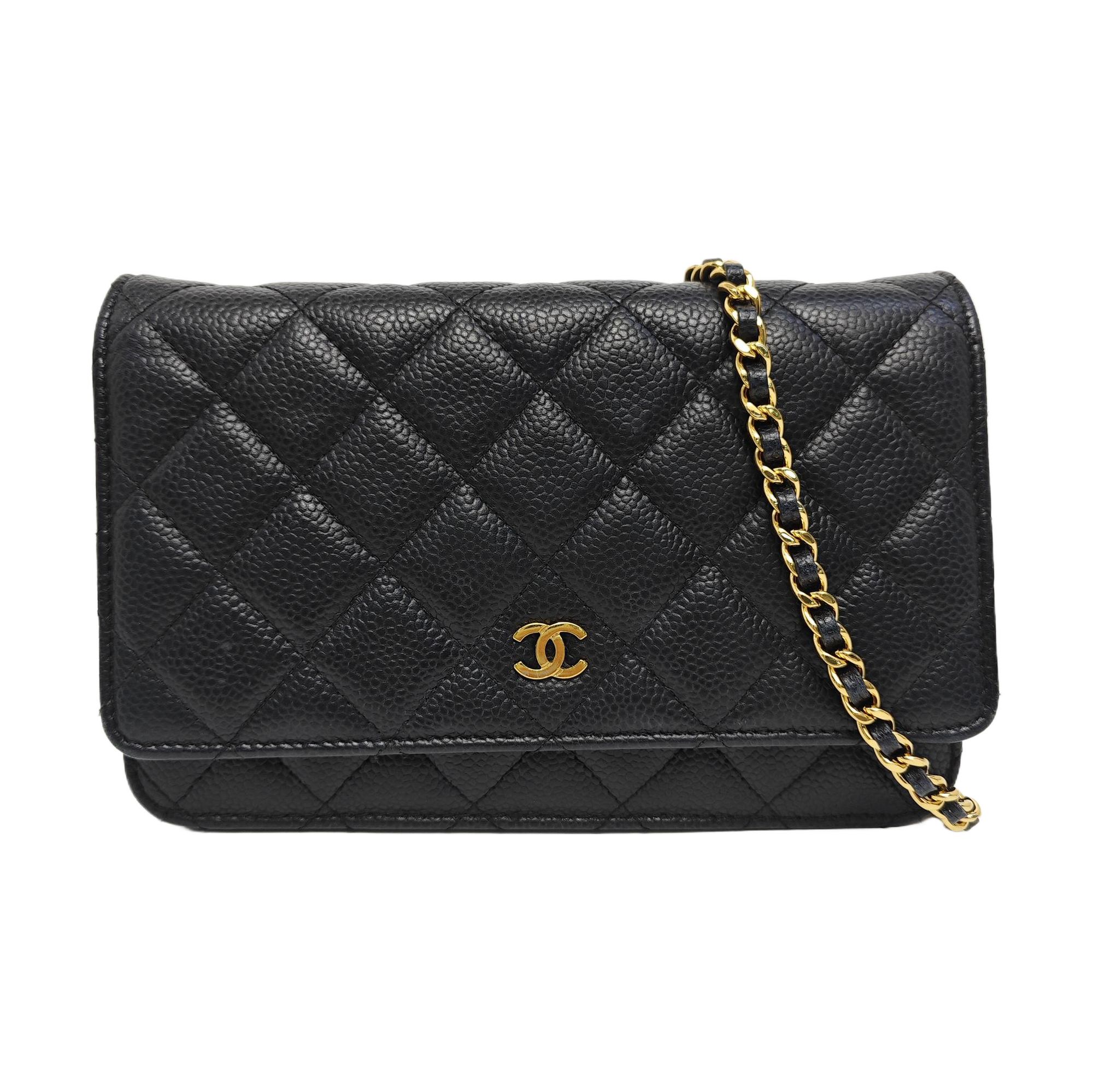 WOC Quilted Grained Calfskin Black