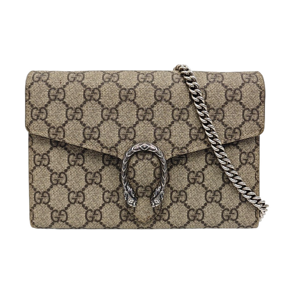 Dionysus Mini Monogram Coated Canvas Beige