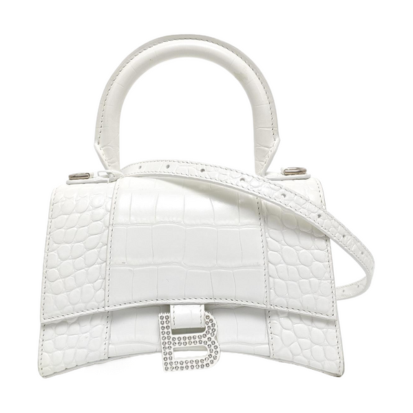 Hourglass Small Calfskin White