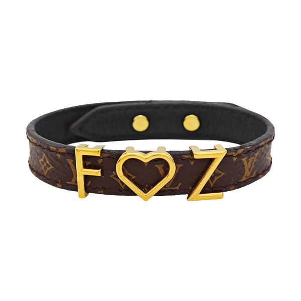 Coated Canvas Brown Bangle