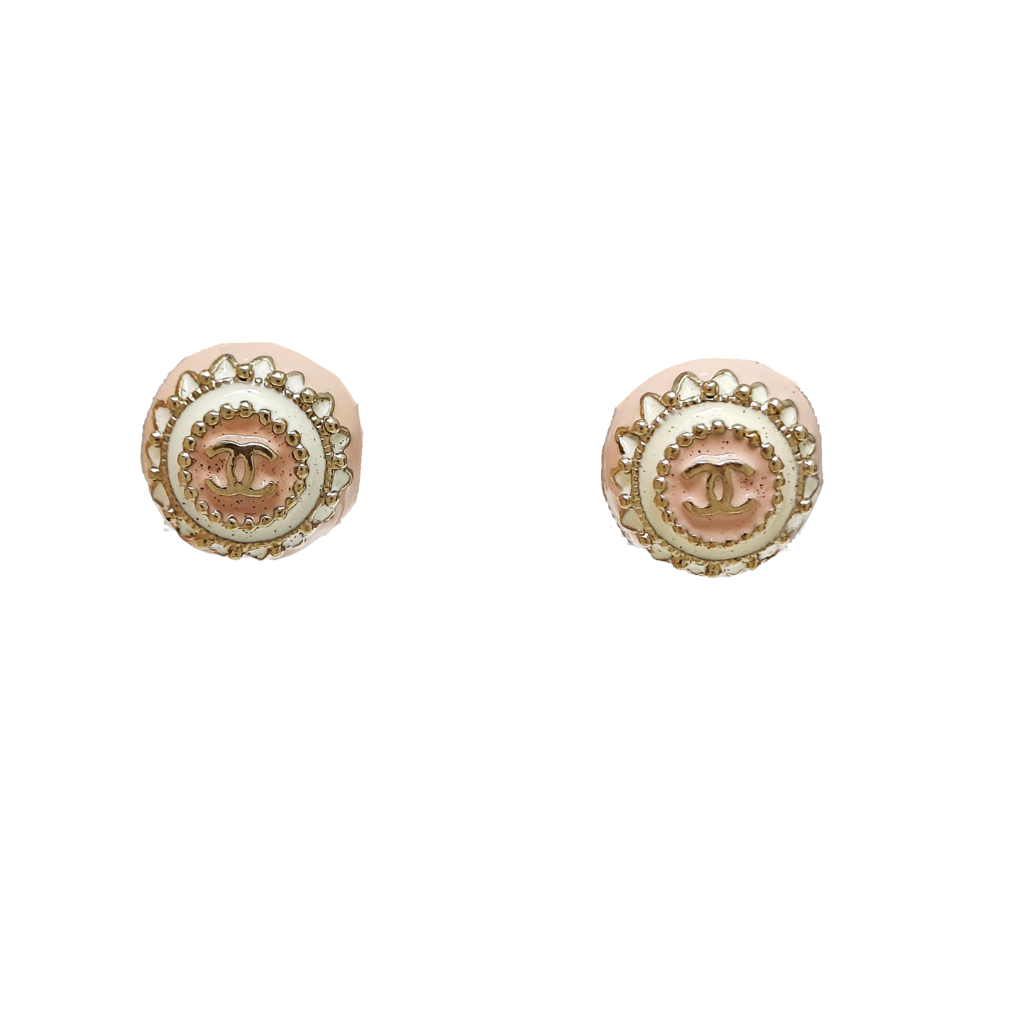 Metal Red Stud Earrings