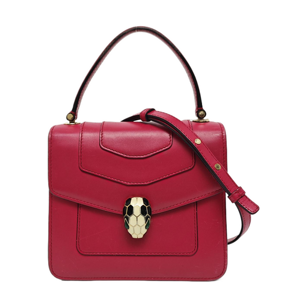 SERPENTI FOREVER Piel de becerro acolchada pequeña rojo