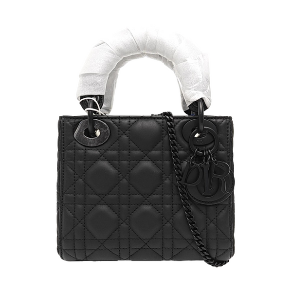 Lady Dior Mini Cannage Calfskin Black