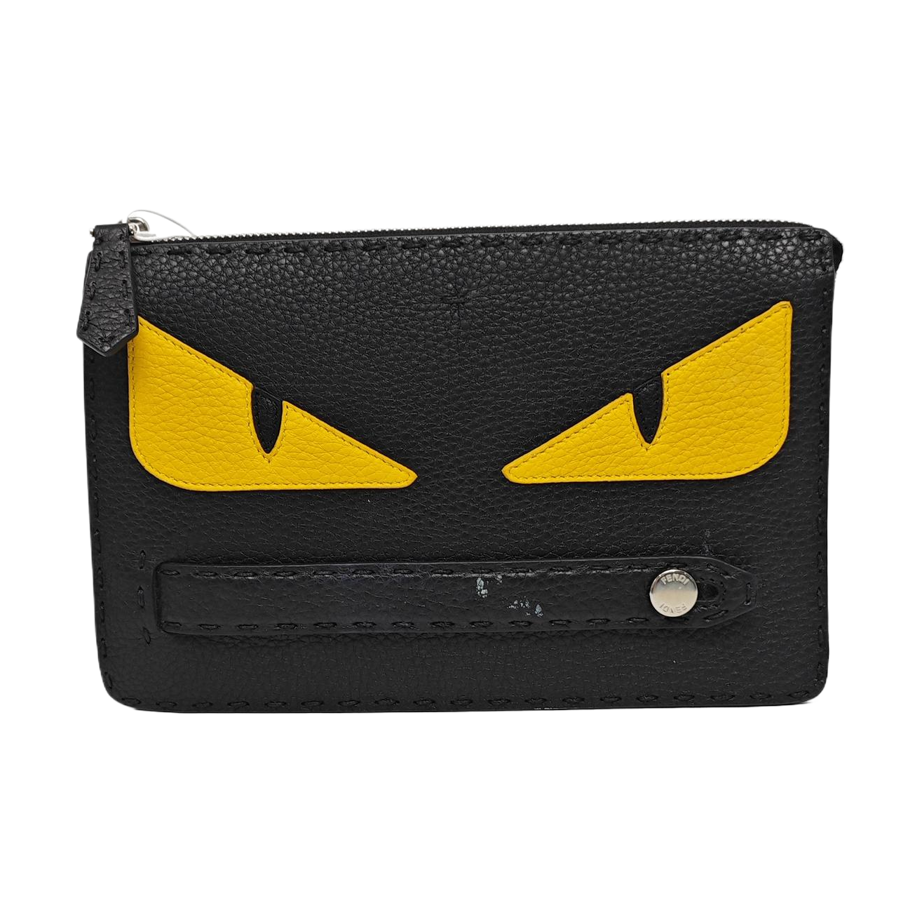 Authenticated pre-owned  Monster Calfskin Black - Clutch at Looply