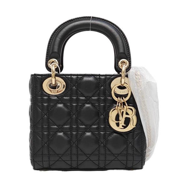 Lady Dior Mini Cannage Lambskin Black