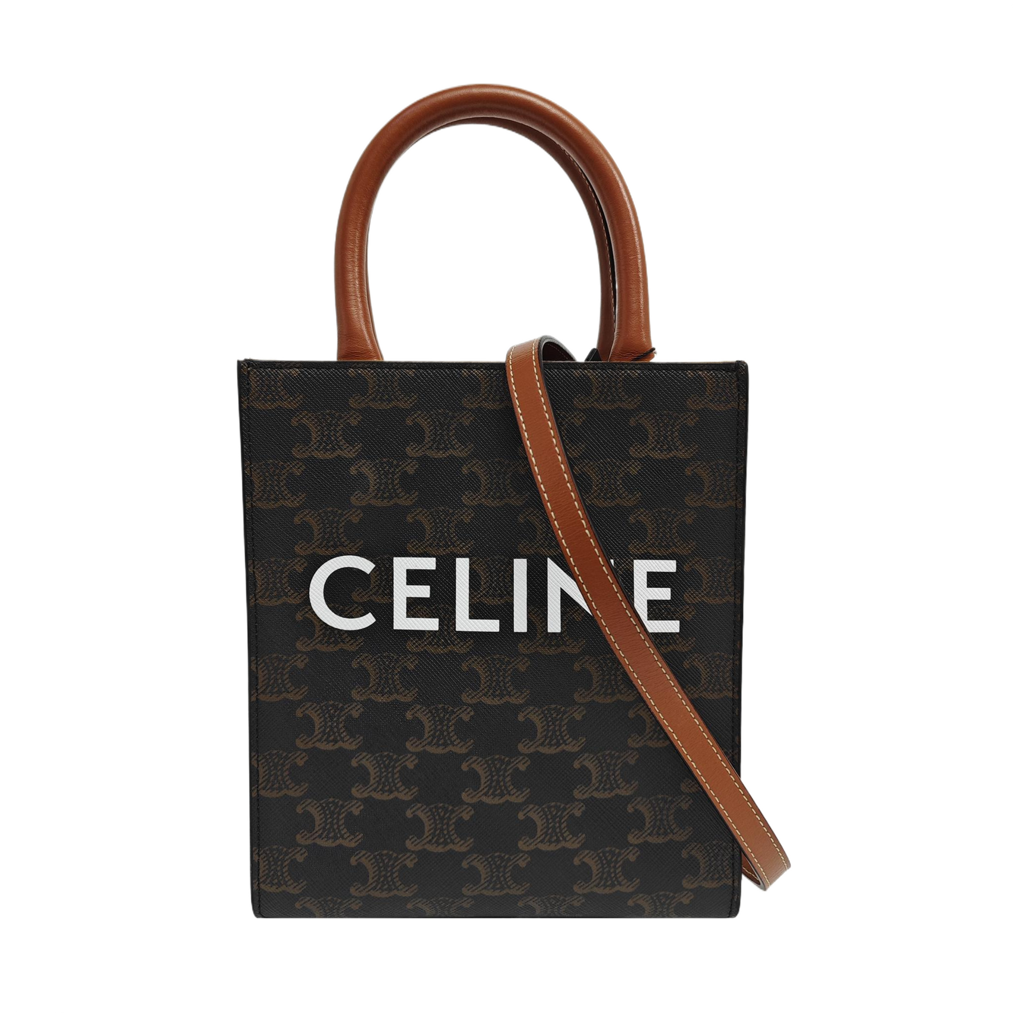 CABAS CELINE Mini Coated Canvas Brown