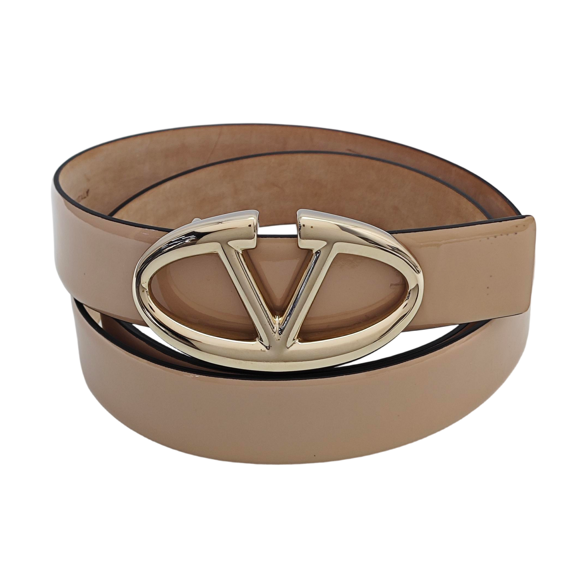 Leather Belt Beige