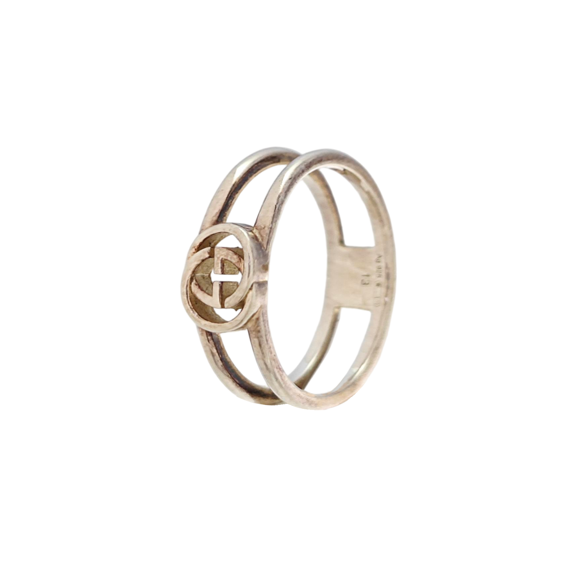Interlocking G 925 Sterling Silver Ring HK 13