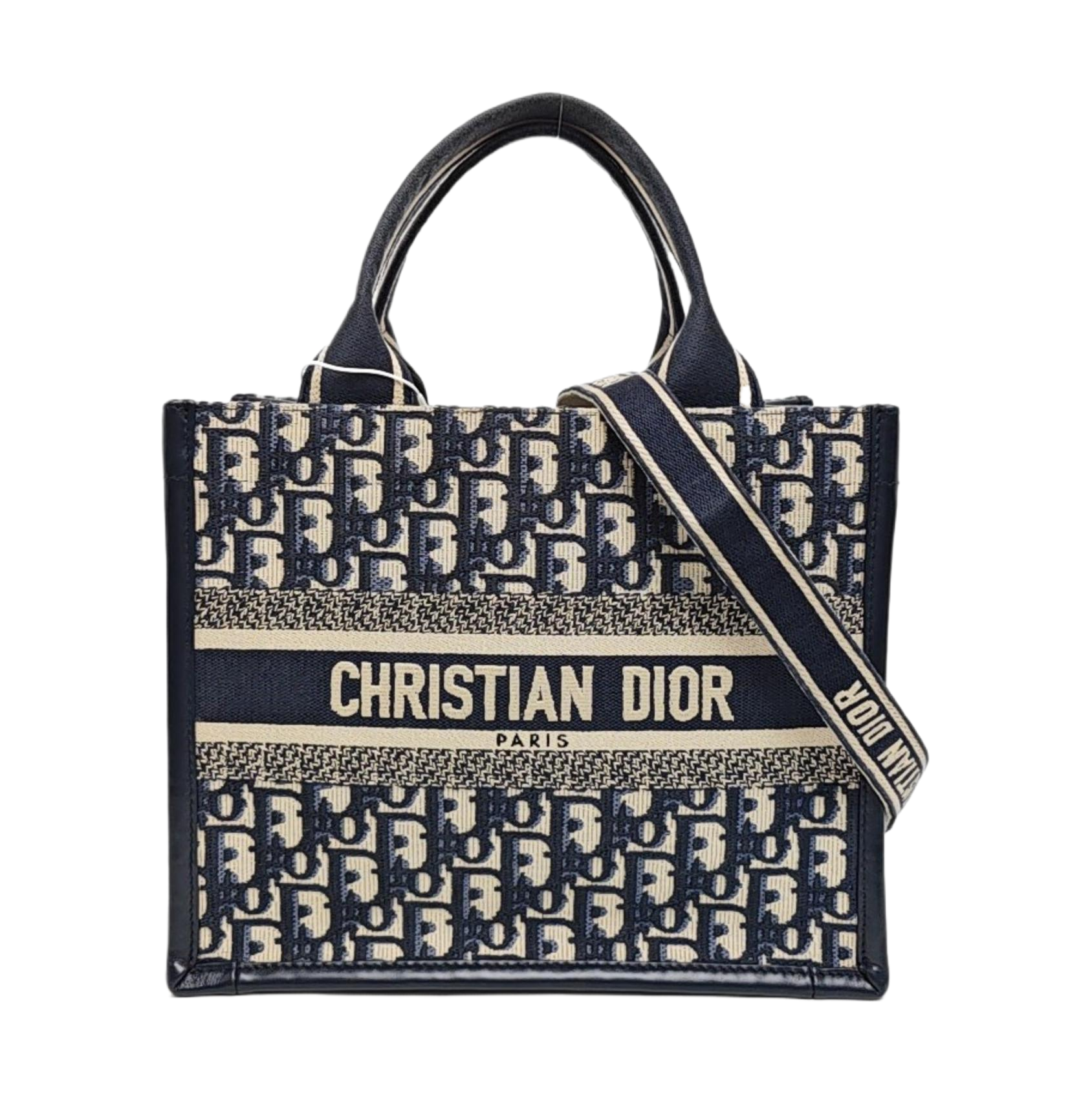 Book Tote Small Oblique Canvas Blue