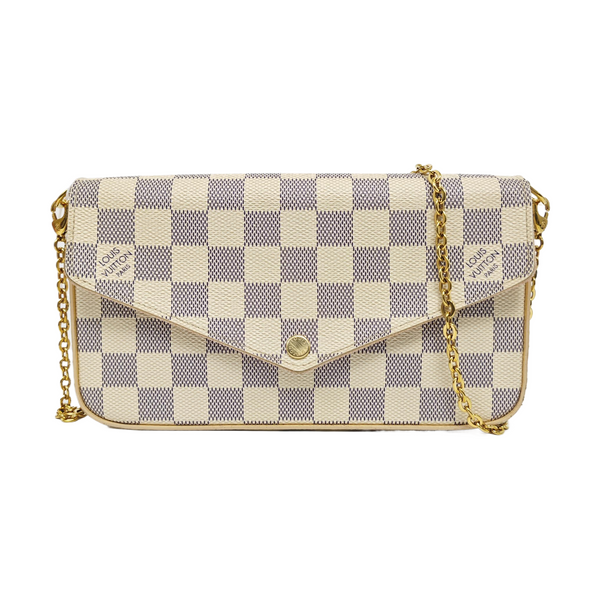 FÉLICIE Damier Azur Coated Canvas White