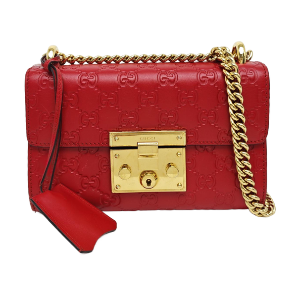 Padlock Small Monogram Calfskin Red