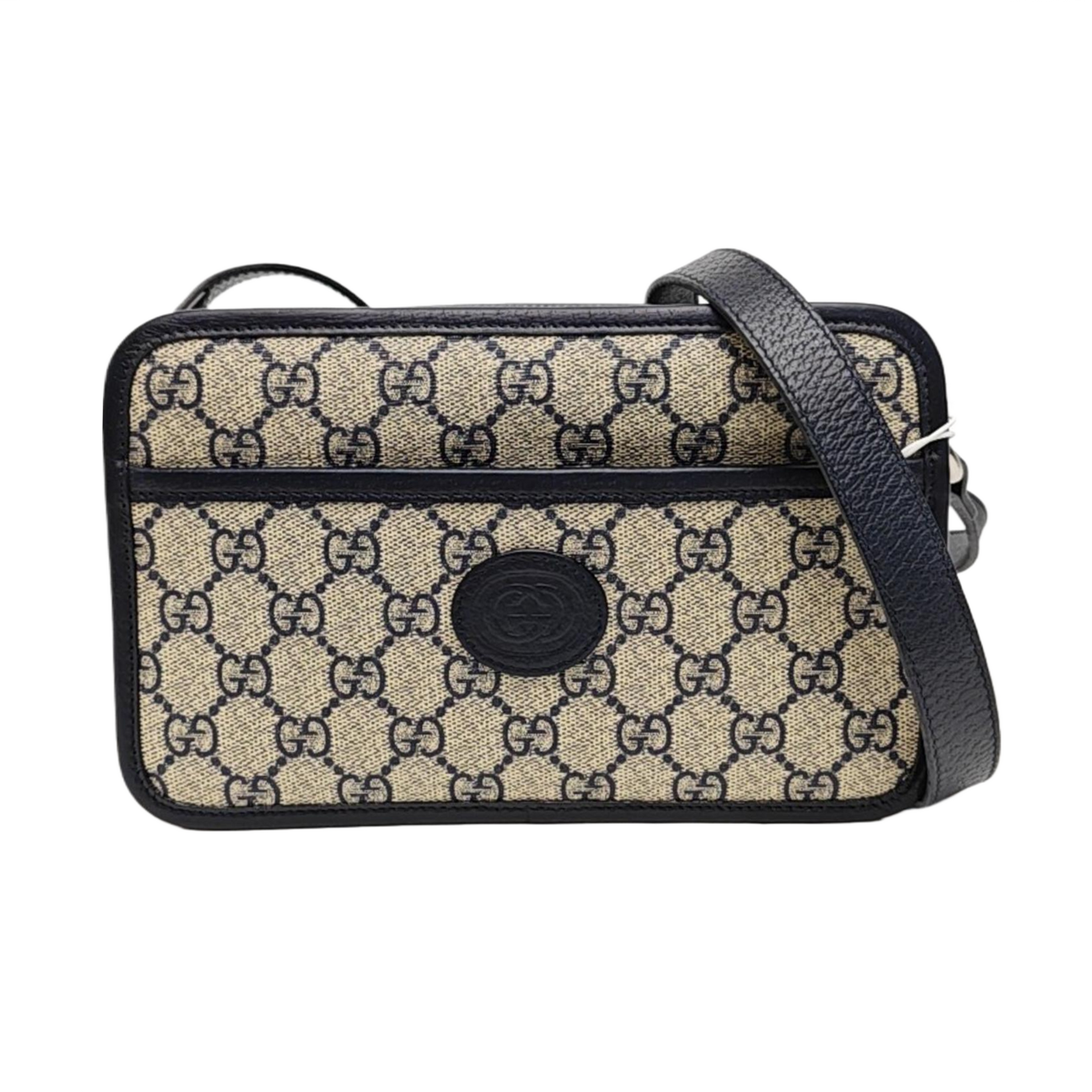 GG Supreme Mini Monogram Coated Canvas Beige