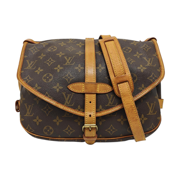 SAUMUR 30 Monogram Coated Canvas Brown
