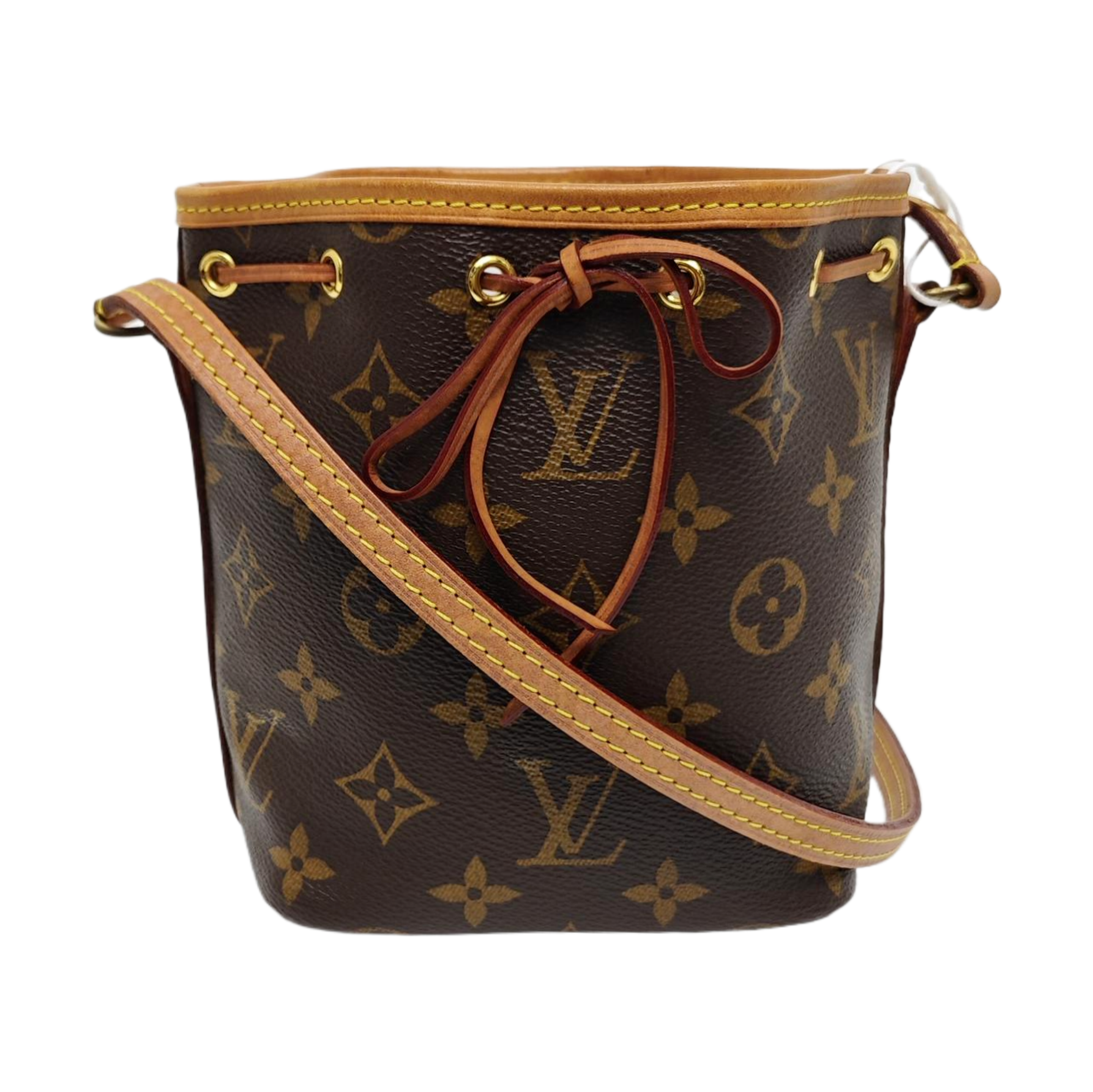 Authenticated pre-owned  NÉONOÉ Nano Monogram Coated Canvas Brown - Bucket Bag at Looply