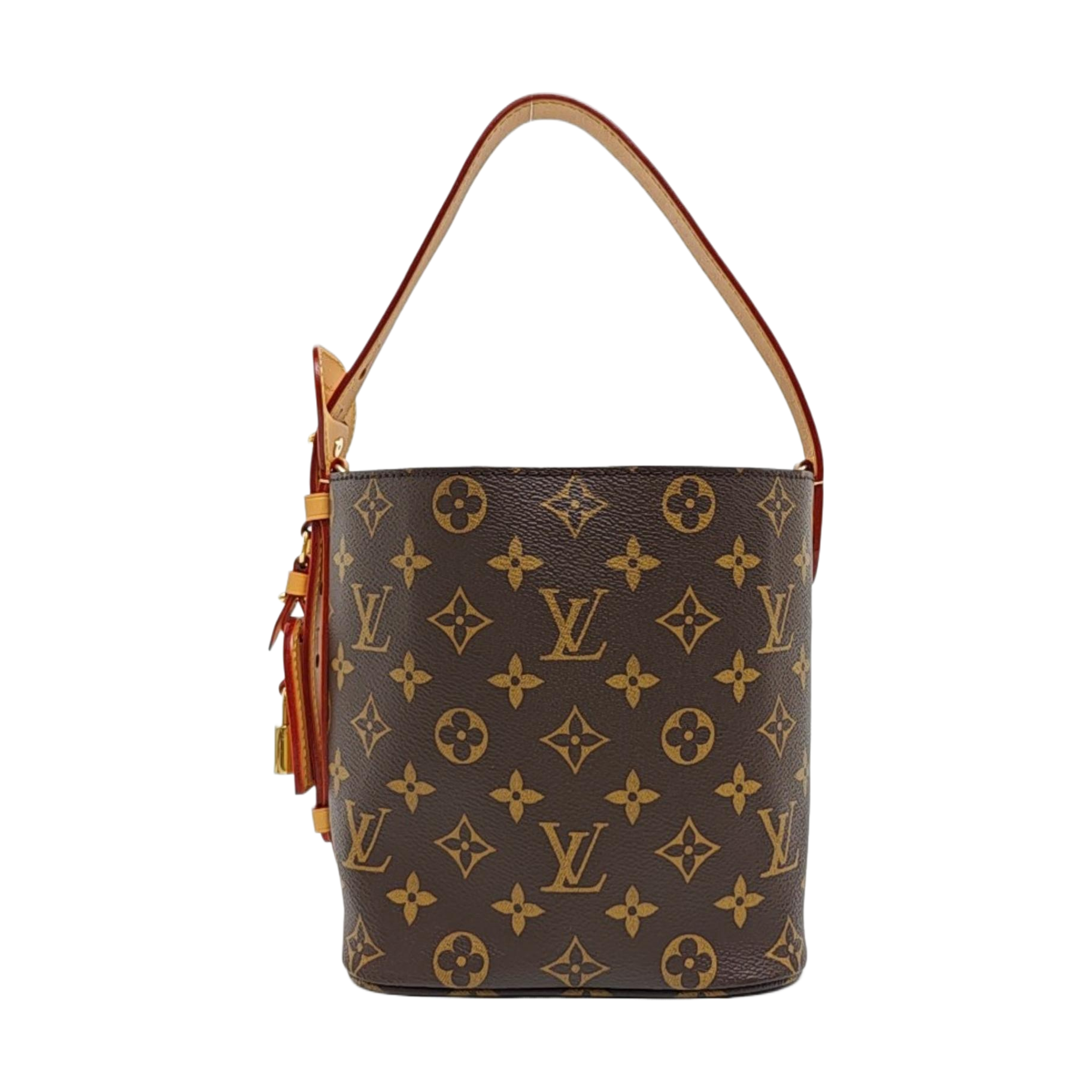 ALL IN BB Monogram Coated Canvas Brown