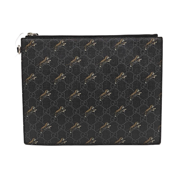 GG Supreme Monogram Coated Canvas Black