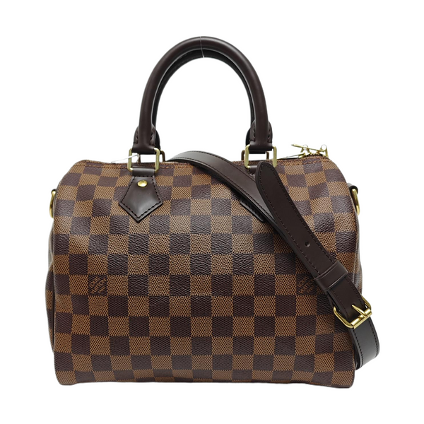 SPEEDY 25 Damier Ebene Coated Canvas Brown