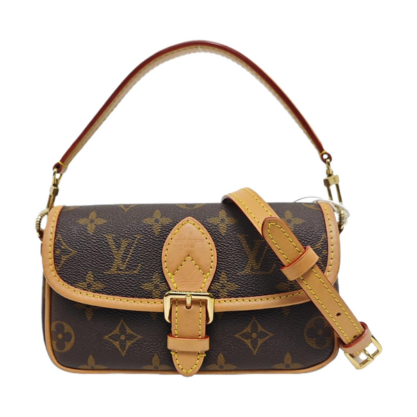 DIANE Nano Monogram Coated Canvas Brown