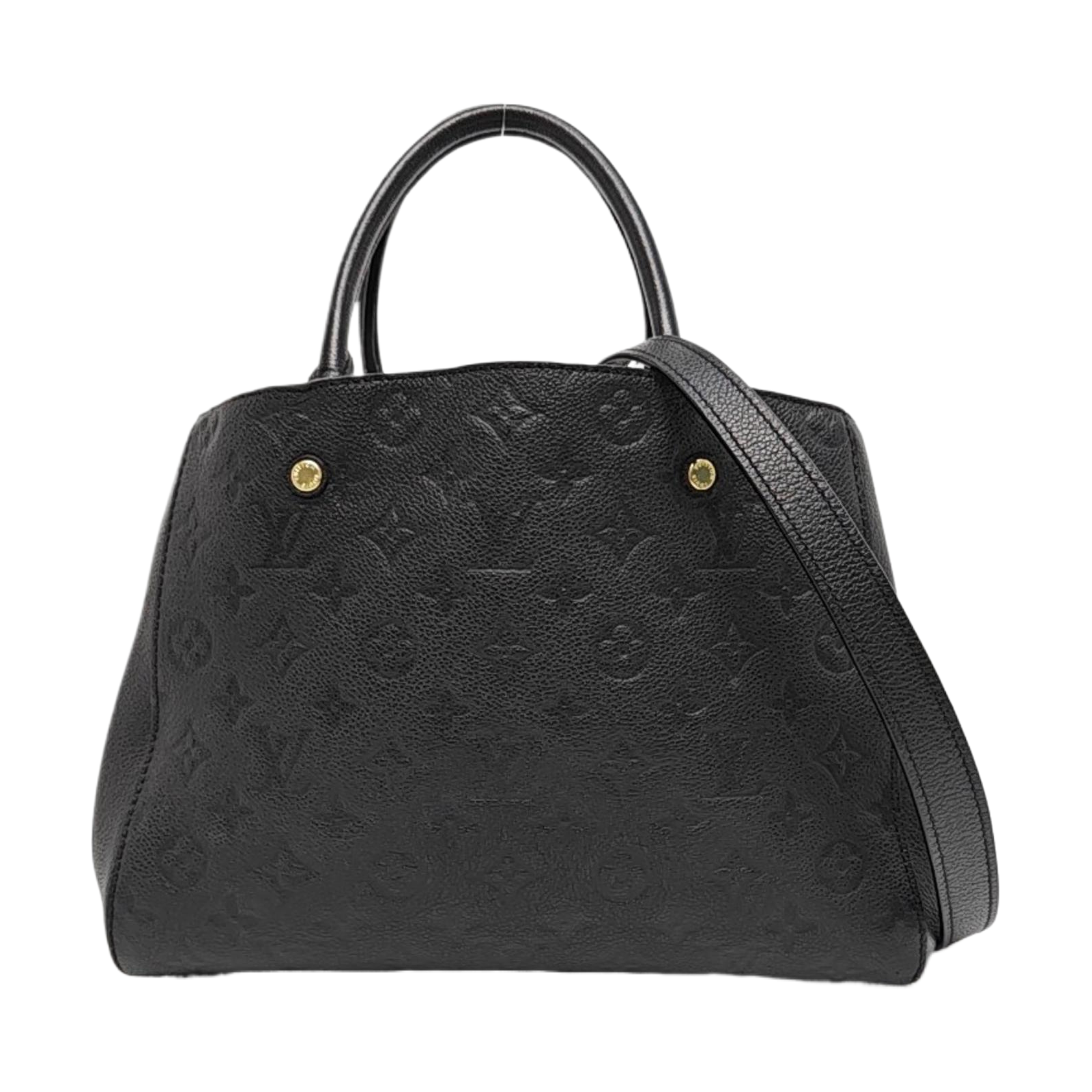 MONTAIGNE MM Monogram Calfskin Black