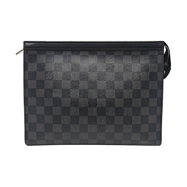 Pochette Voyag MM Damier Graphite Coated Canvas Gray
