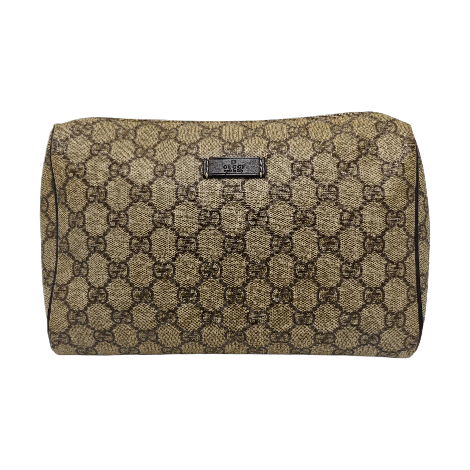 Monogram Coated Canvas Clutch Brown