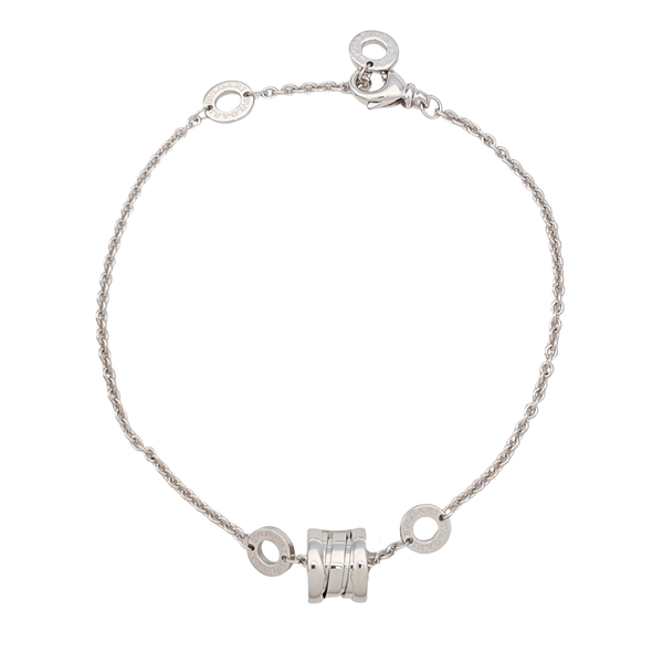 B.ZERO1 18k White Gold Silver Bracelet
