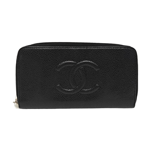 Grained Calfskin Wallet Black