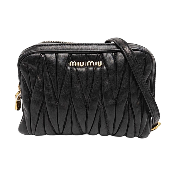 Matelassé Quilted Lambskin Black